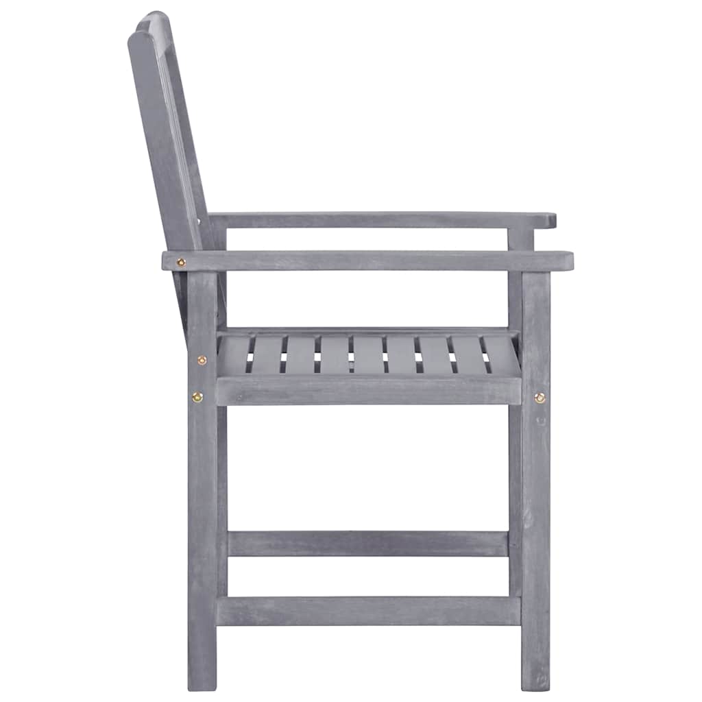 311875 vidaXL Garden Chairs 4 pcs Solid Acacia Wood Grey