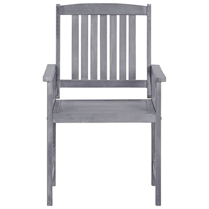 311875 vidaXL Garden Chairs 4 pcs Solid Acacia Wood Grey