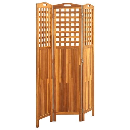vidaXL 3-Panel Room Divider 121x2x170 cm Solid Acacia Wood