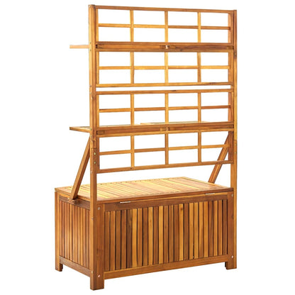 vidaXL Storage Box with Trellis 99x55x160 cm Solid Acacia Wood