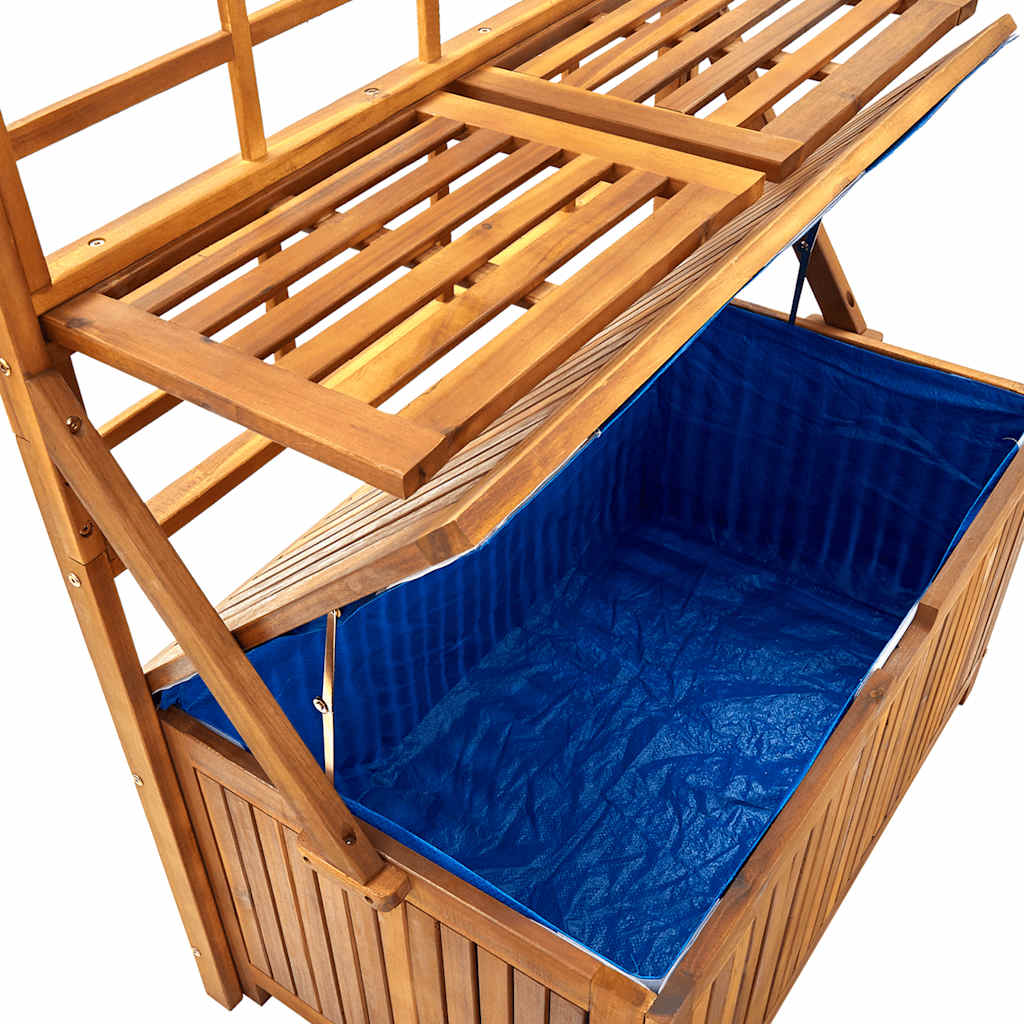 vidaXL Storage Box with Trellis 99x55x160 cm Solid Acacia Wood