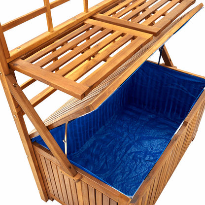 vidaXL Storage Box with Trellis 99x55x160 cm Solid Acacia Wood