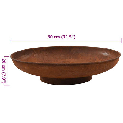 vidaXL Fire Pit 80 cm Steel