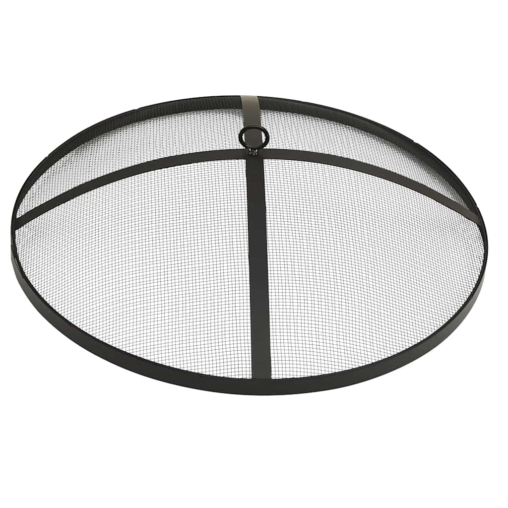 vidaXL 2-in-1 Fire Pit and BBQ with Poker 59x59x60 cm Stainless Steel