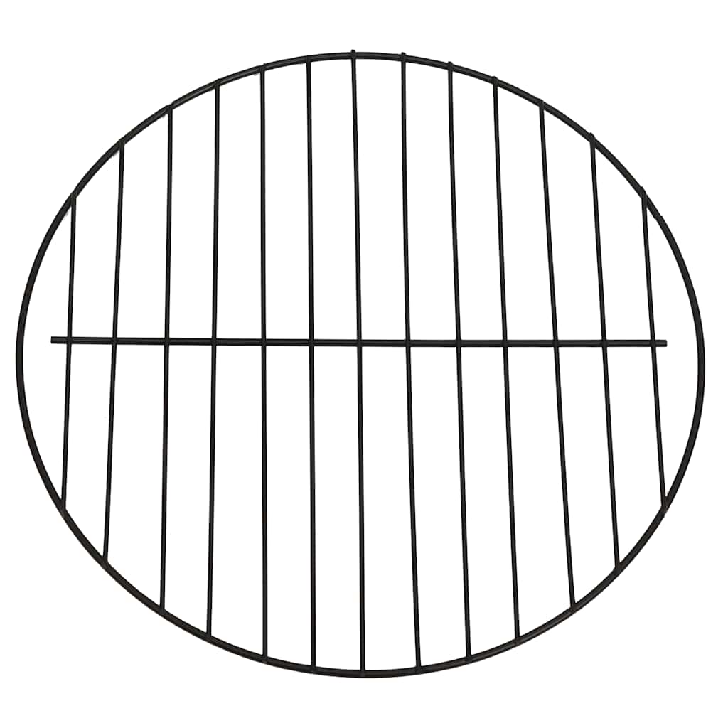 vidaXL 2-in-1 Fire Pit and BBQ with Poker 59x59x60 cm Stainless Steel
