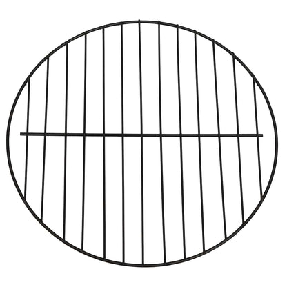 vidaXL 2-in-1 Fire Pit and BBQ with Poker 59x59x60 cm Stainless Steel
