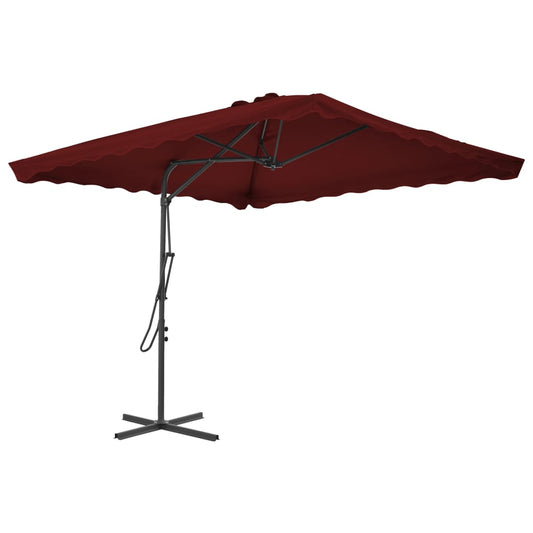 vidaXL Garden Parasol | Bordeaux Red | Fabric, Powder-coated steel | 250x250 cm