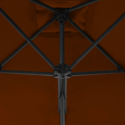 vidaXL Garden Parasol | Terracotta | Polyester | 250x250 cm | Rotatable