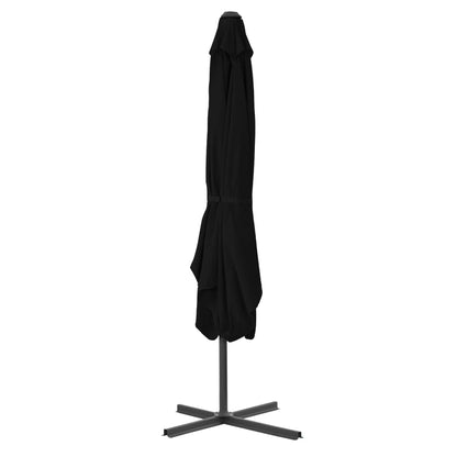 vidaXL Garden Parasol | Black | Polyester, Powder-Coated Steel | Large