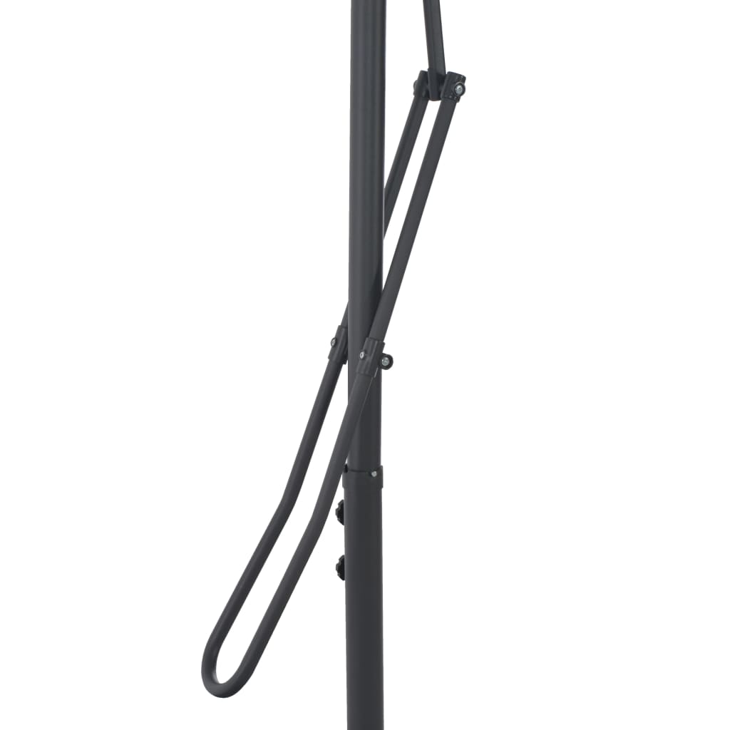 vidaXL Garden Parasol with Steel Pole Black 250x250x230 cm