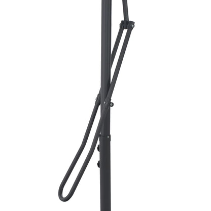 vidaXL Garden Parasol with Steel Pole Black 250x250x230 cm