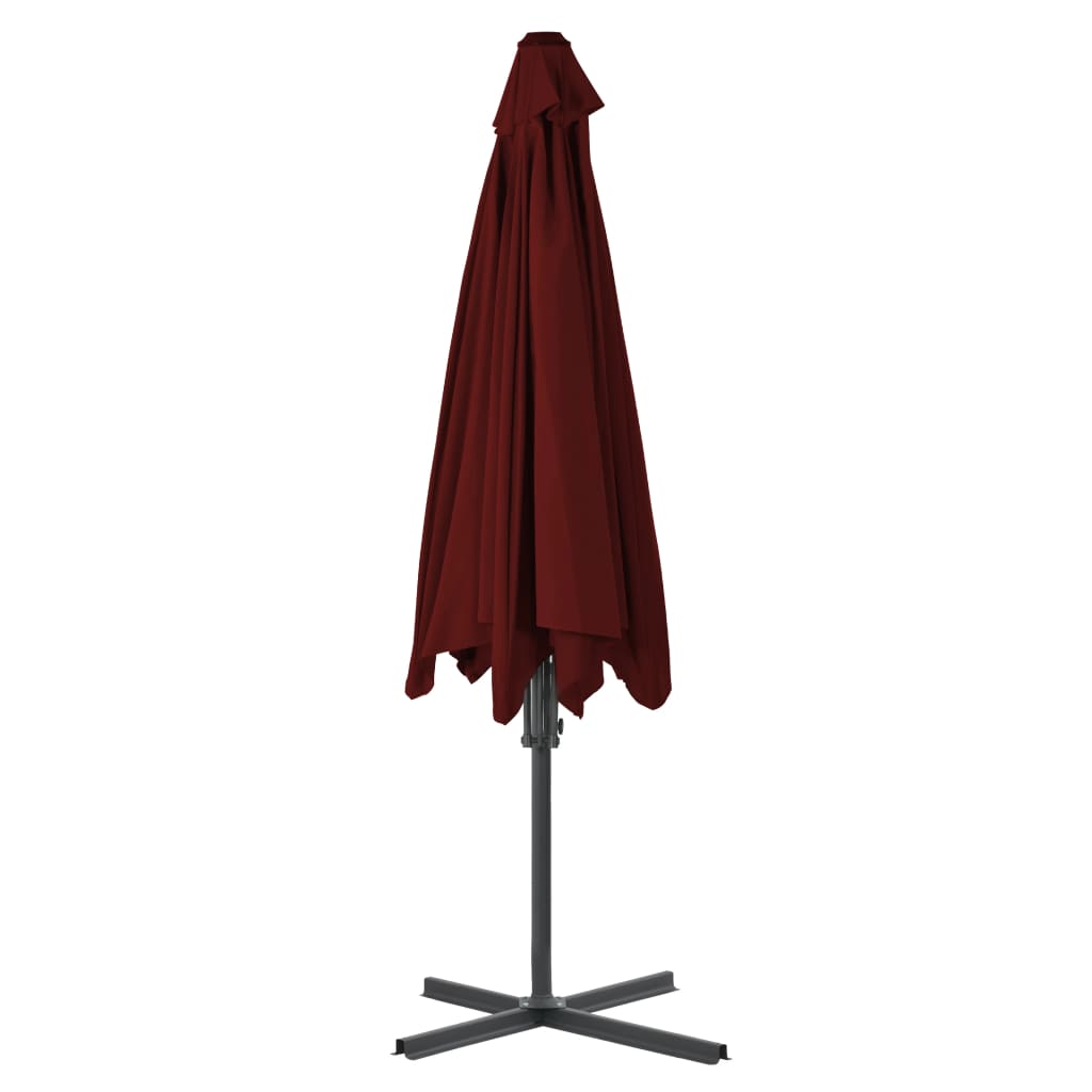 vidaXL Garden Parasol with Steel Pole Bordeaux Red 300x230 cm