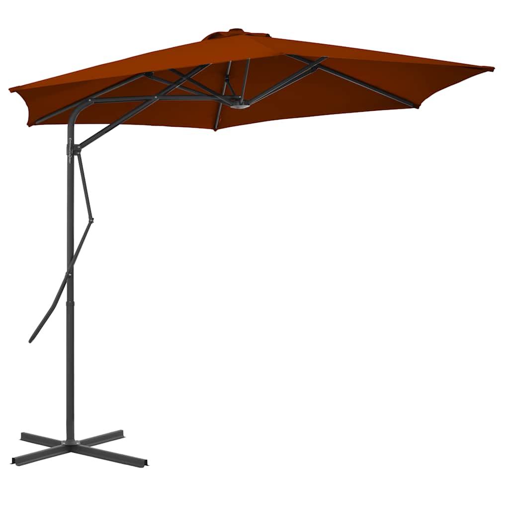 vidaXL Garden Parasol | Terracotta | Fabric | 300 cm diameter