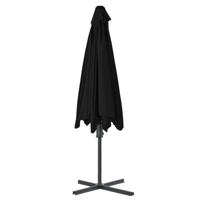 vidaXL Garden Parasol | Black | Polyester, Powder-Coated Steel | Large