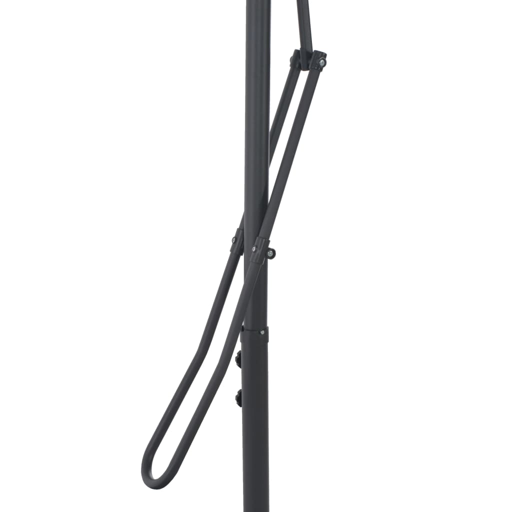 vidaXL Garden Parasol with Steel Pole Black 300x230 cm