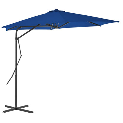 vidaXL Garden Parasol with Steel Pole Blue 300x230 cm