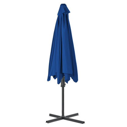 vidaXL Garden Parasol with Steel Pole Blue 300x230 cm