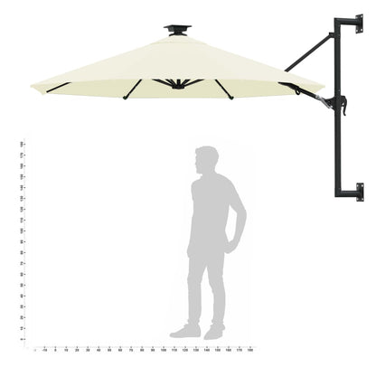 vidaXL Garden Parasol | Sand | Polyester, Metal | 300 cm diameter | Tiltable