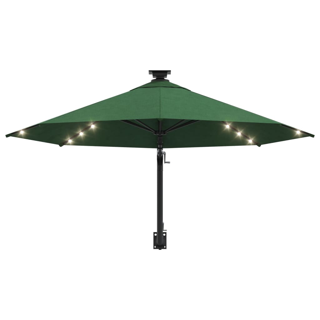 vidaXL Garden Parasol | Green | Polyester | Large | Tiltable | Garden Parasol