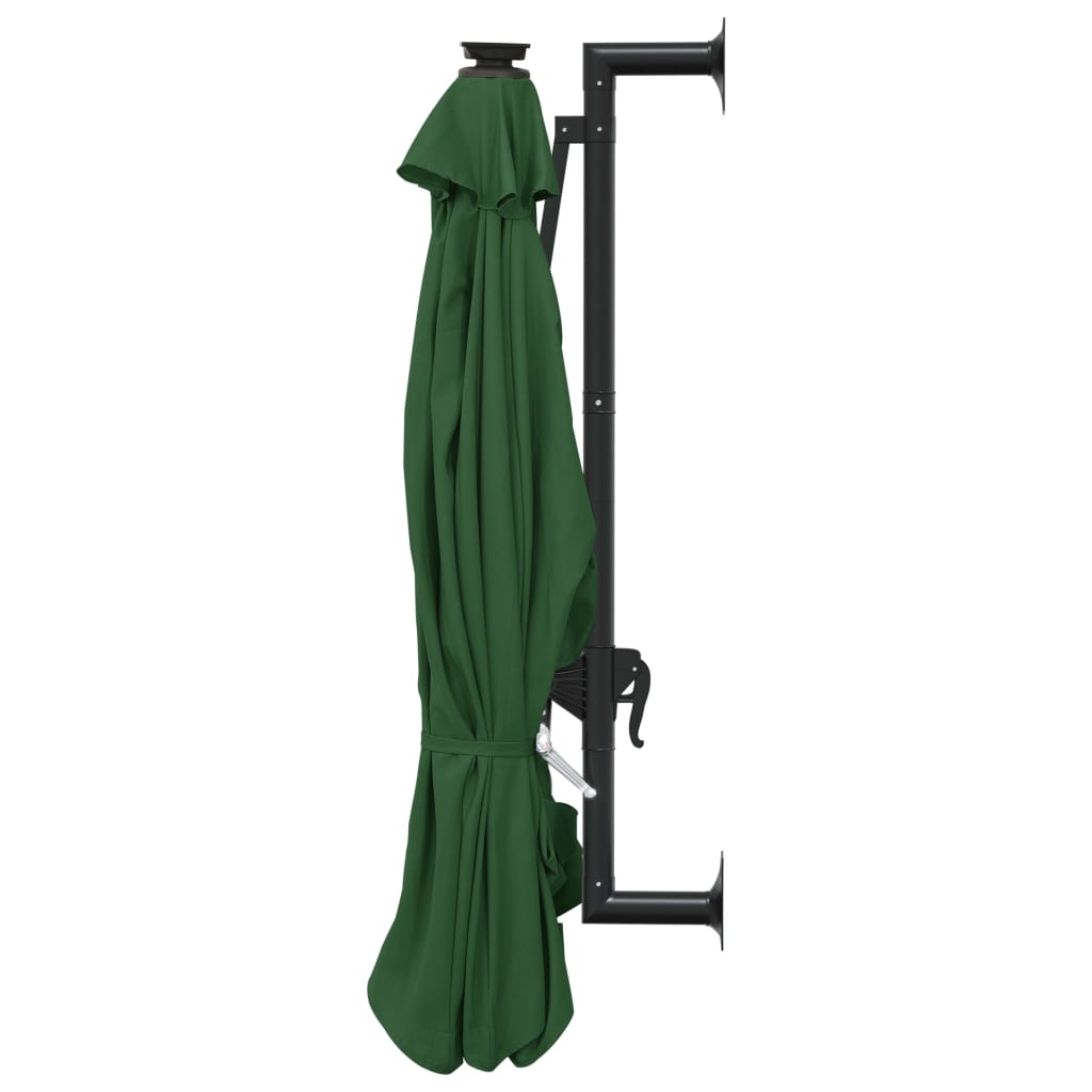 vidaXL Garden Parasol | Green | Polyester | Large | Tiltable | Garden Parasol