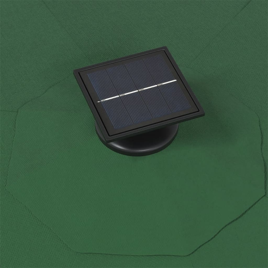 vidaXL Garden Parasol | Green | Polyester | Large | Tiltable | Garden Parasol