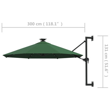 vidaXL Garden Parasol | Green | Polyester | Large | Tiltable | Garden Parasol