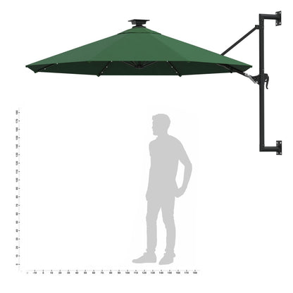 vidaXL Garden Parasol | Green | Polyester | Large | Tiltable | Garden Parasol