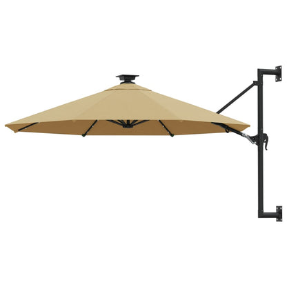 vidaXL Garden Parasol | Taupe | Polyester | Large | Adjustable Armrests