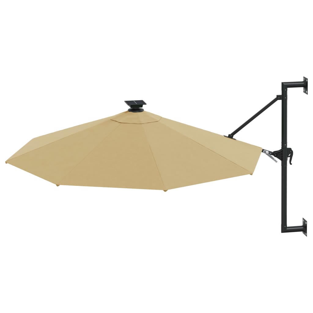 vidaXL Garden Parasol | Taupe | Polyester | Large | Adjustable Armrests