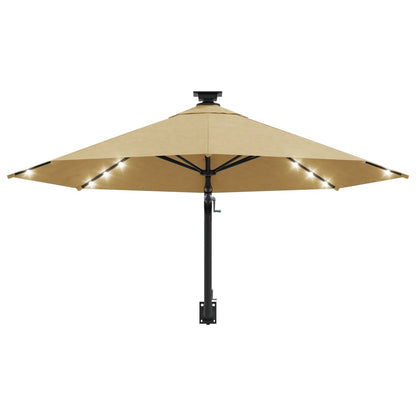 vidaXL Garden Parasol | Taupe | Polyester | Large | Adjustable Armrests