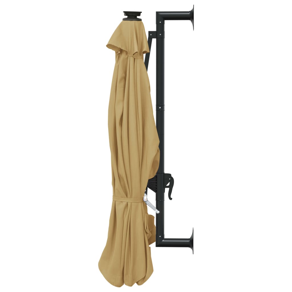 vidaXL Garden Parasol | Taupe | Polyester | Large | Adjustable Armrests