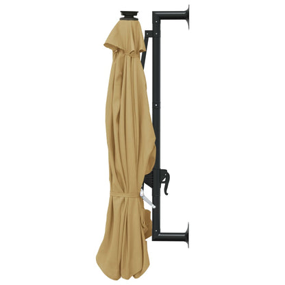 vidaXL Garden Parasol | Taupe | Polyester | Large | Adjustable Armrests