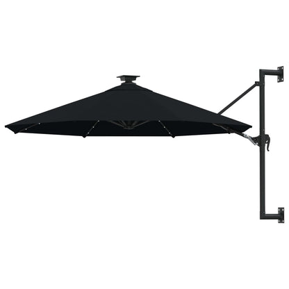 vidaXL Garden Parasol | Black | Polyester and Metal | Large | Garden Parasol