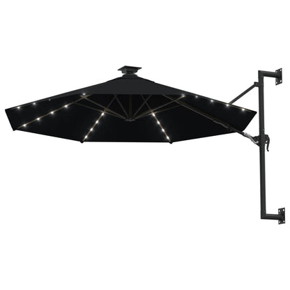 vidaXL Garden Parasol | Black | Polyester and Metal | Large | Garden Parasol