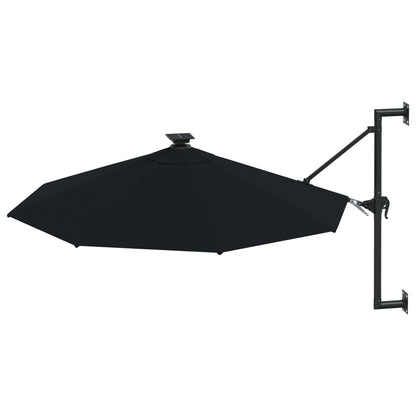vidaXL Garden Parasol | Black | Polyester and Metal | Large | Garden Parasol