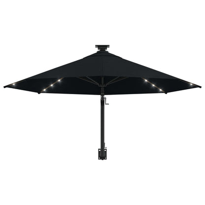 vidaXL Garden Parasol | Black | Polyester and Metal | Large | Garden Parasol