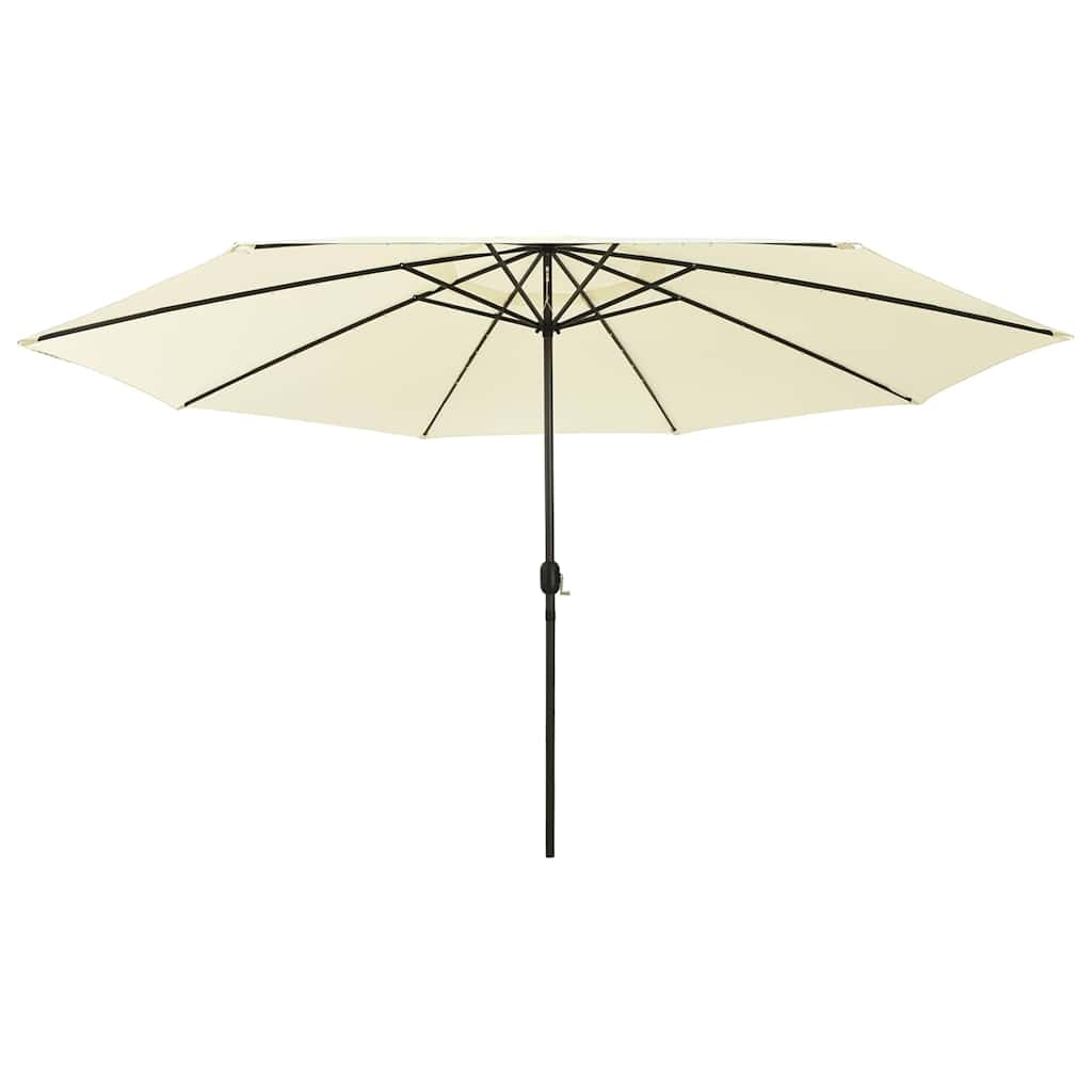 vidaXL Garden Parasol | Sand | 100% polyester fabric, metal pole | Large