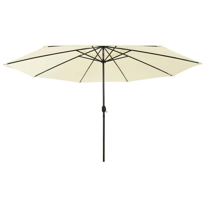 vidaXL Garden Parasol | Sand | 100% polyester fabric, metal pole | Large