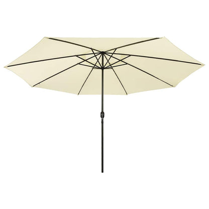 vidaXL Garden Parasol | Sand | 100% polyester fabric, metal pole | Large