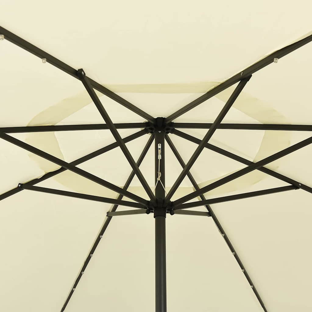 vidaXL Garden Parasol | Sand | 100% polyester fabric, metal pole | Large