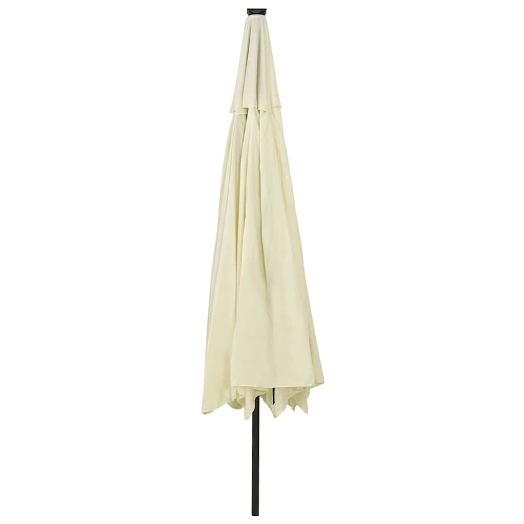 vidaXL Garden Parasol | Sand | 100% polyester fabric, metal pole | Large