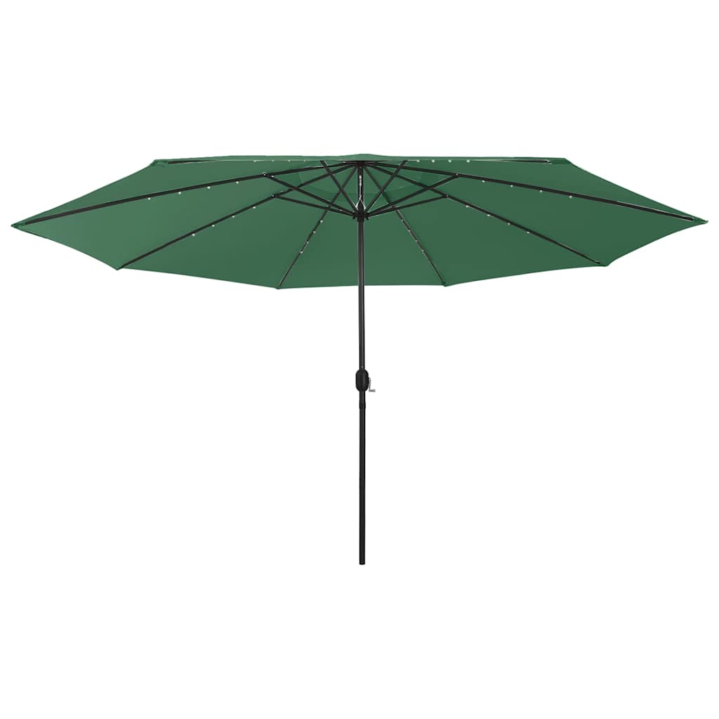 312531 vidaXL Garden Parasol with LED Lights 400 cm Green