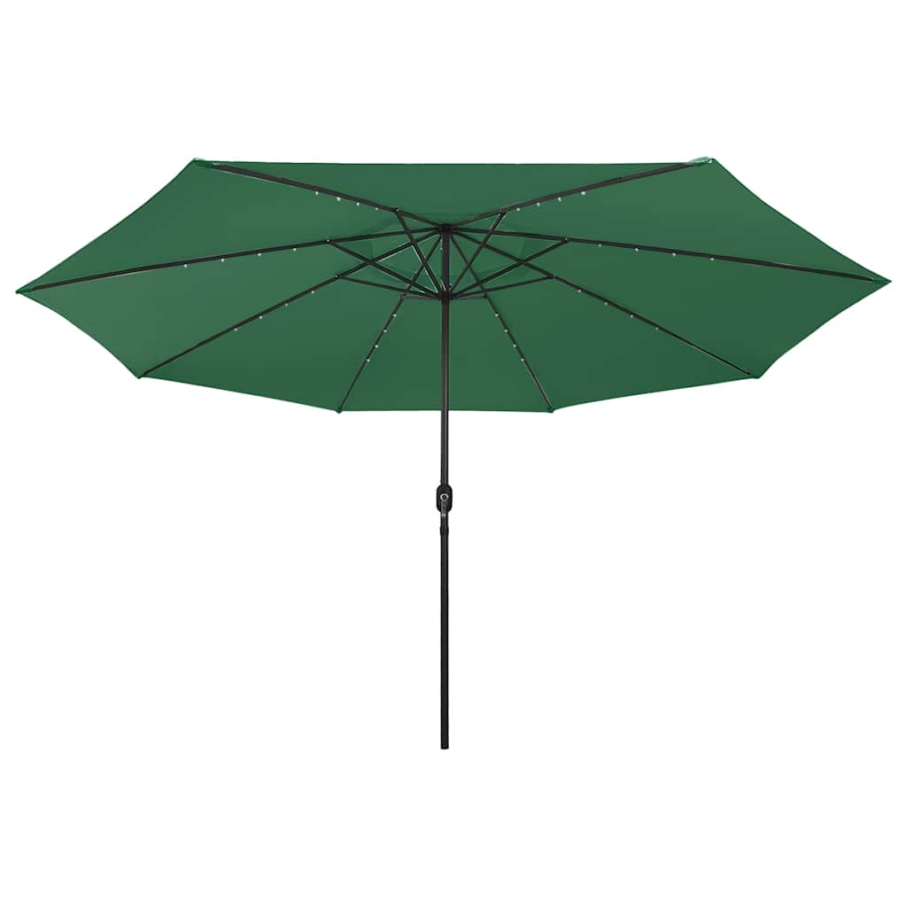312531 vidaXL Garden Parasol with LED Lights 400 cm Green