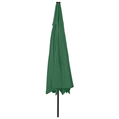 vidaXL Garden Parasol with LED Lights 400 cm Green