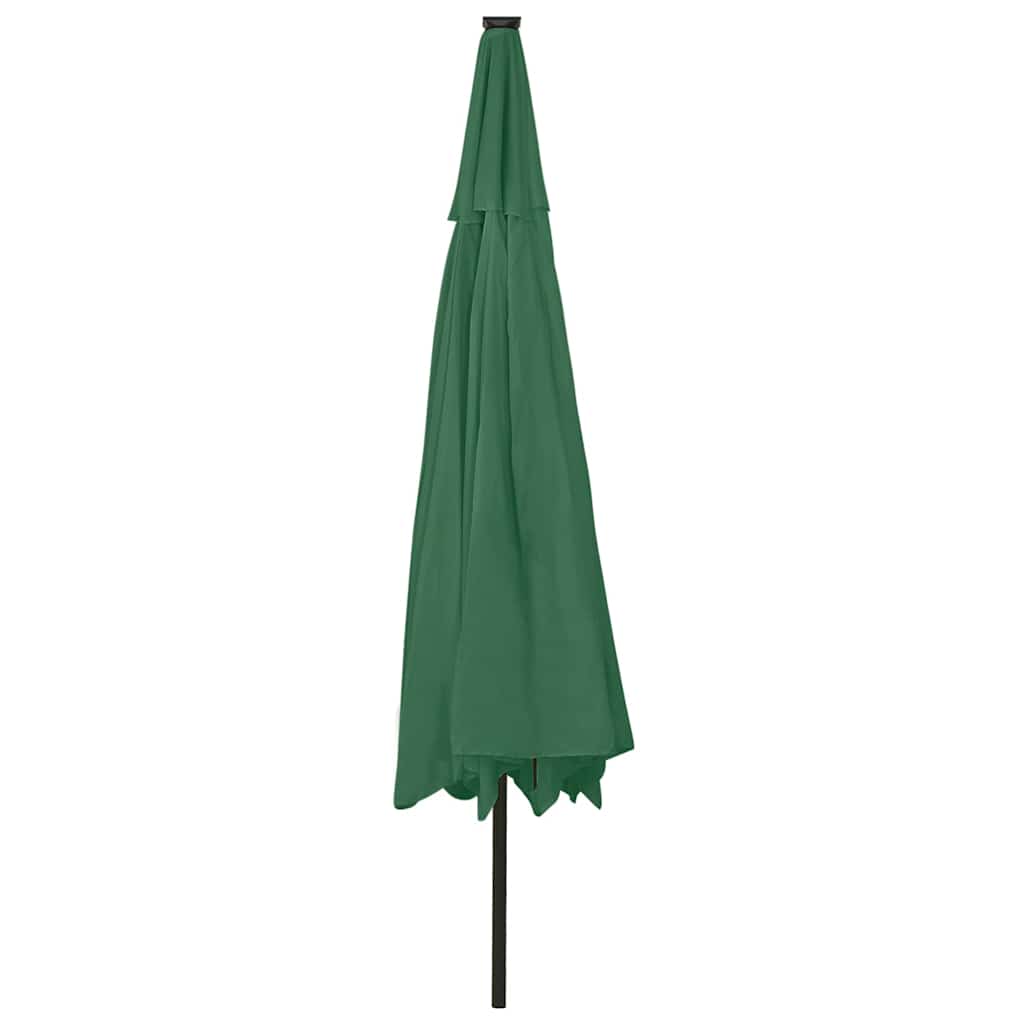 312531 vidaXL Garden Parasol with LED Lights 400 cm Green