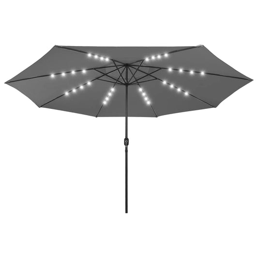 vidaXL Garden Parasol | Anthracite | Fabric (100% polyester), metal | Large