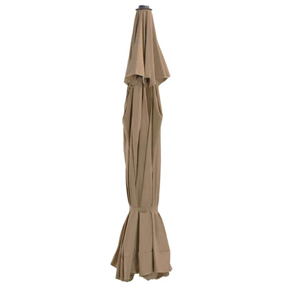vidaXL Replacement Fabric for Outdoor Parasol Taupe 515 cm