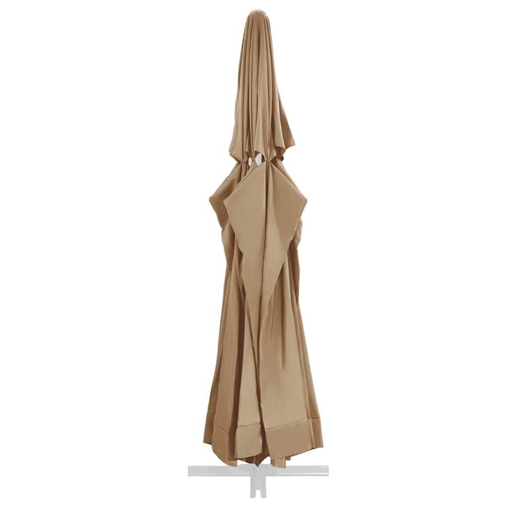 vidaXL Replacement Fabric for Outdoor Parasol Taupe 610 cm