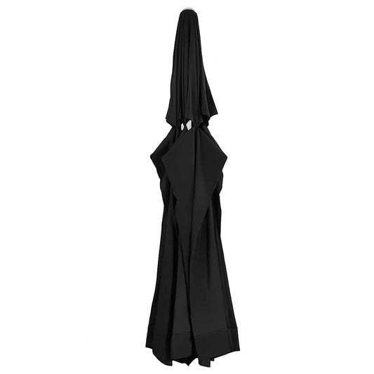 312552 vidaXL Replacement Fabric for Outdoor Parasol Black 610 cm