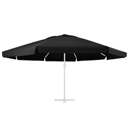 vidaXL Replacement Fabric for Outdoor Parasol Black 610 cm